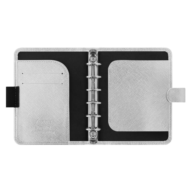 FILOFAX PKT SAFFIANO ORGANISER METALLIC SILVER
