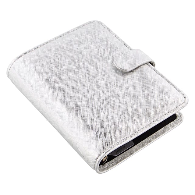FILOFAX PKT SAFFIANO ORGANISER METALLIC SILVER
