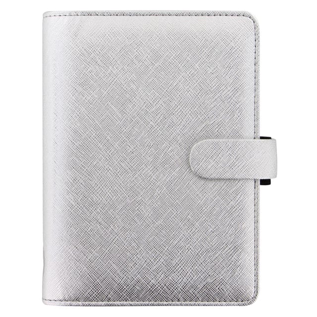 FILOFAX PER SAFFIANO ORGANISER METALLIC SILVER