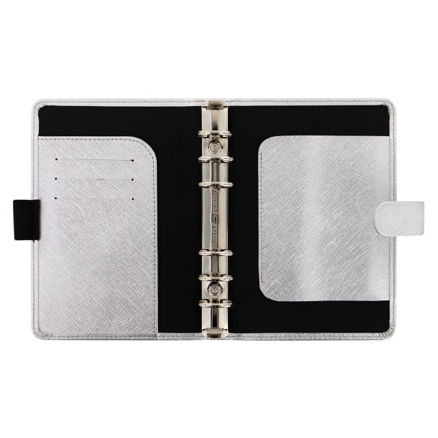 FILOFAX PER SAFFIANO ORGANISER METALLIC SILVER