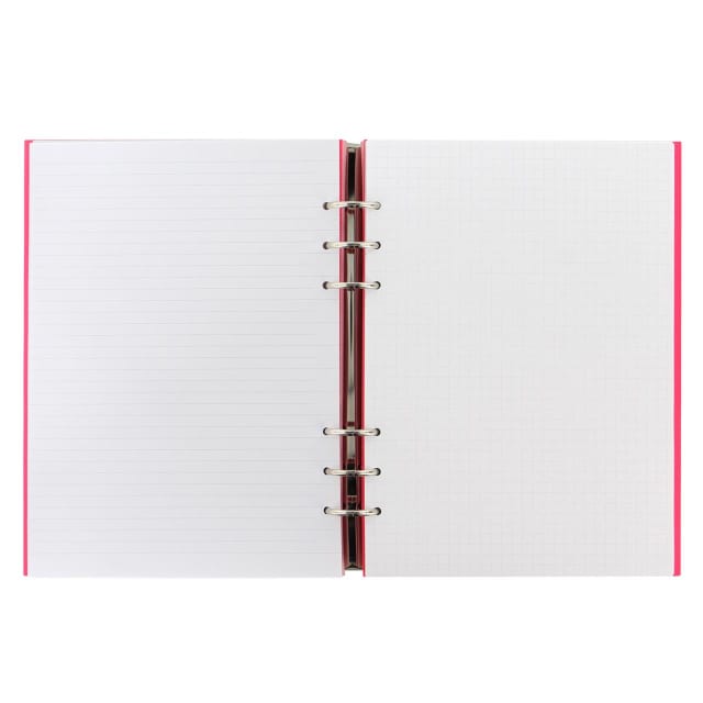 FILOFAX A5 SAFFIANO CLIPBOOK FLURO PINK