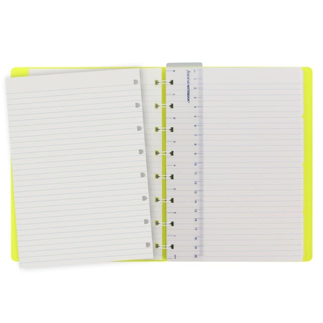 FILOFAX A5 SAFFIANO NOTEBOOK GRY/FLR YELLOW