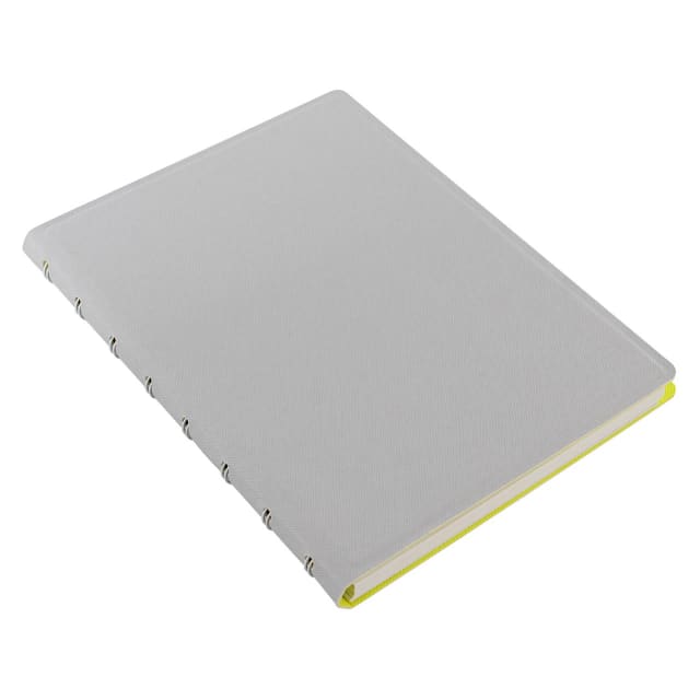 FILOFAX A5 SAFFIANO NOTEBOOK GRY/FLR YELLOW