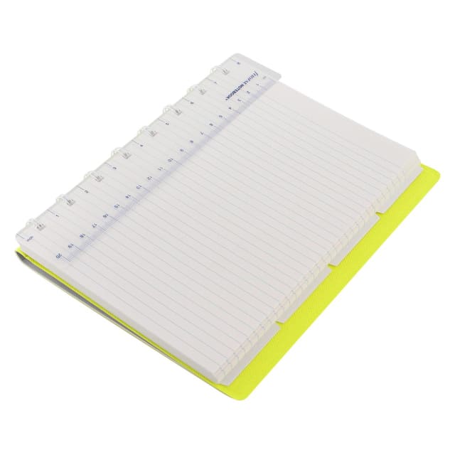 FILOFAX A5 SAFFIANO NOTEBOOK GRY/FLR YELLOW