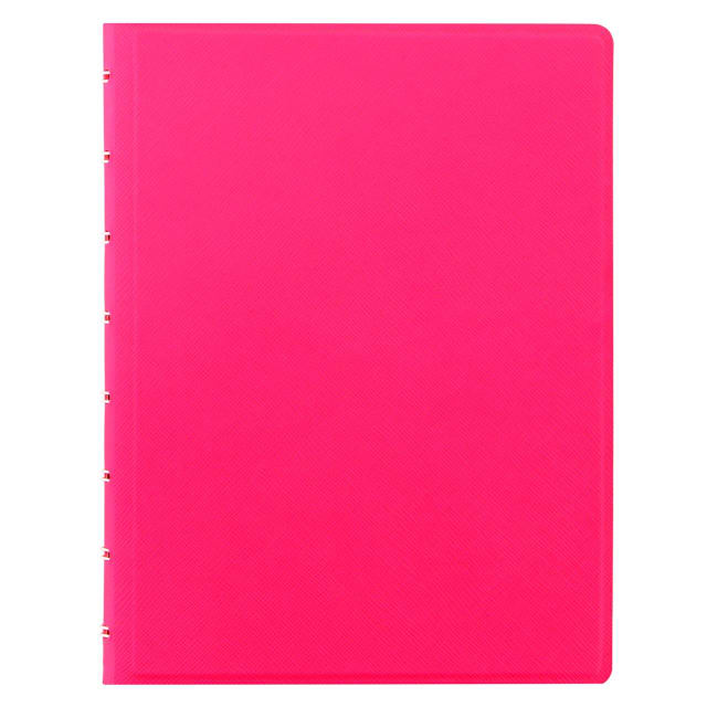 FILOFAX A5 SAFFIANO NOTEBOOK FLURO PINK