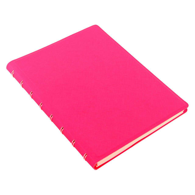 FILOFAX A5 SAFFIANO NOTEBOOK FLURO PINK