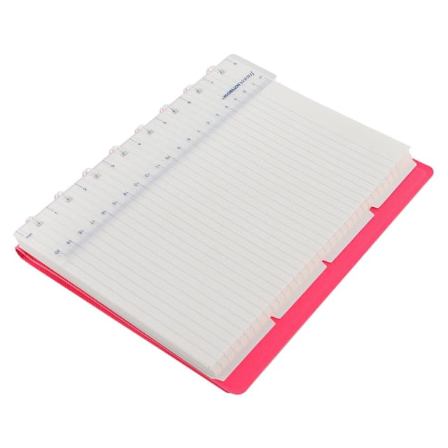FILOFAX A5 SAFFIANO NOTEBOOK FLURO PINK