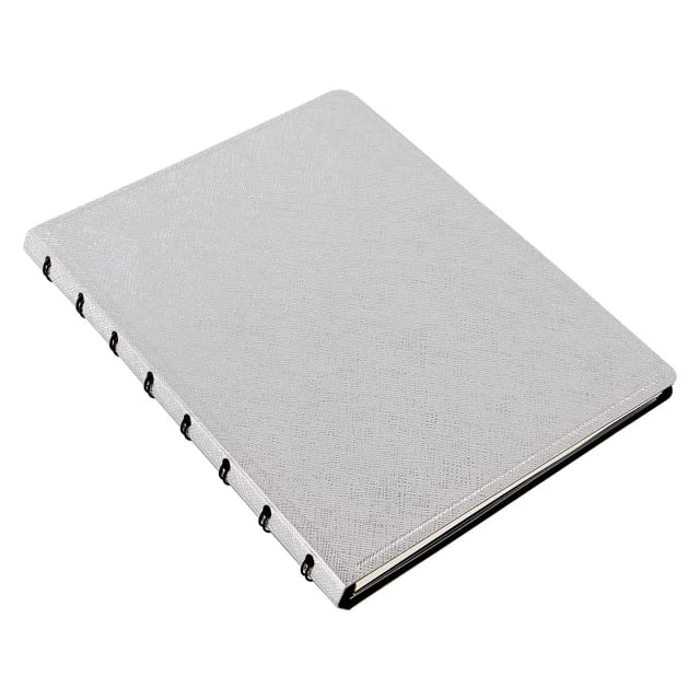 FILOFAX A5 SAFFIANO NOTEBOOK MTLC SILVER