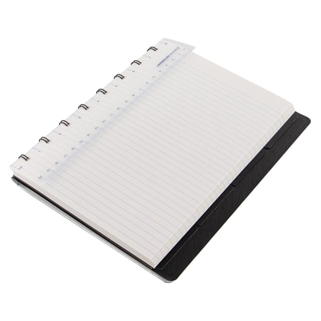 FILOFAX A5 SAFFIANO NOTEBOOK MTLC SILVER
