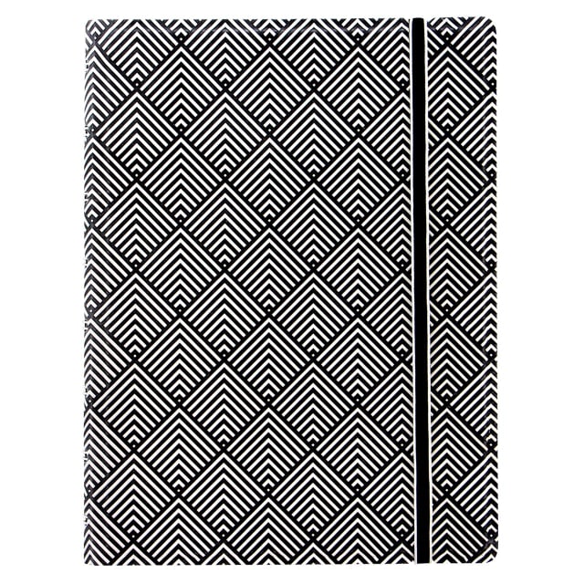 FILOFAX A5 Impressions Notebook Black/White Deco