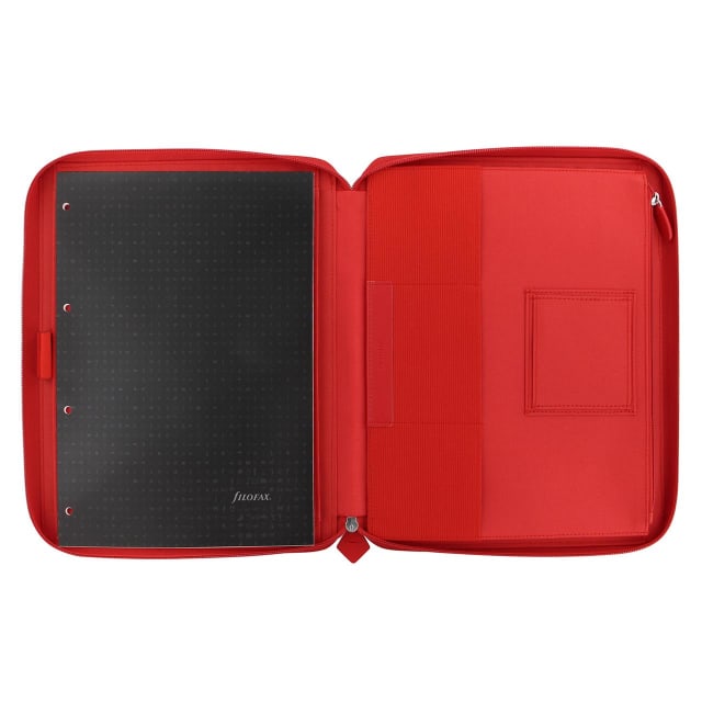 FILOFAX A4 Metropol Zip Folio Red