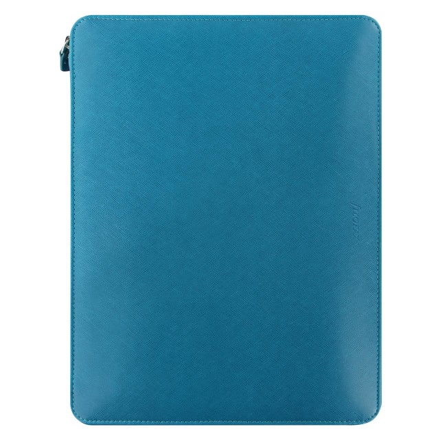 FILOFAX A4 SAFFIANO ZIP FOLIO AQUAMARINE