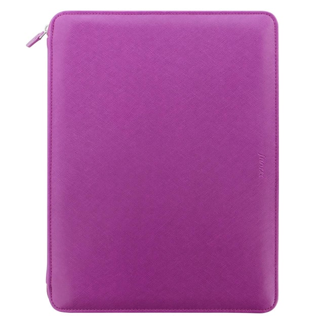 FILOFAX A4 SAFFIANO ZIP FOLIO RASPBERRY