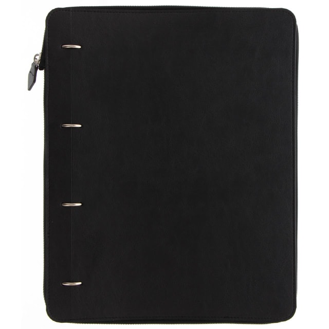 FILOFAX A4 Monochrome Zip Clipbook Black