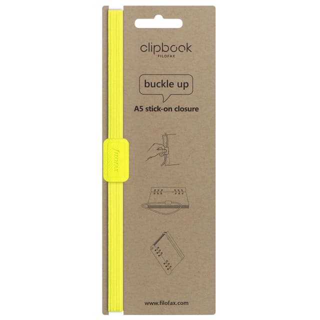 FILOFAX A5 SAFFIANO CLIPBOOK ELASTIC FLRO YELLOW