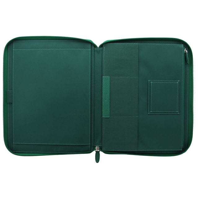 FILOFAX A4 Finsbury Zip Folio Forest Green