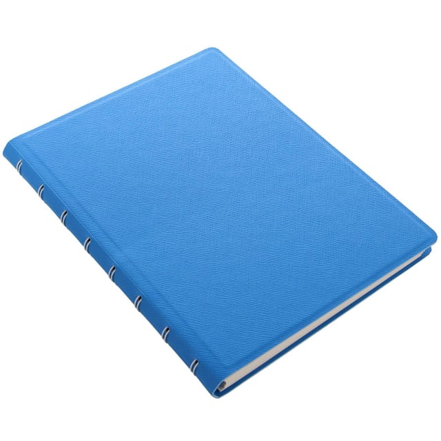FILOFAX A5 SAFFIANO NOTEBOOK FLURO BLUE