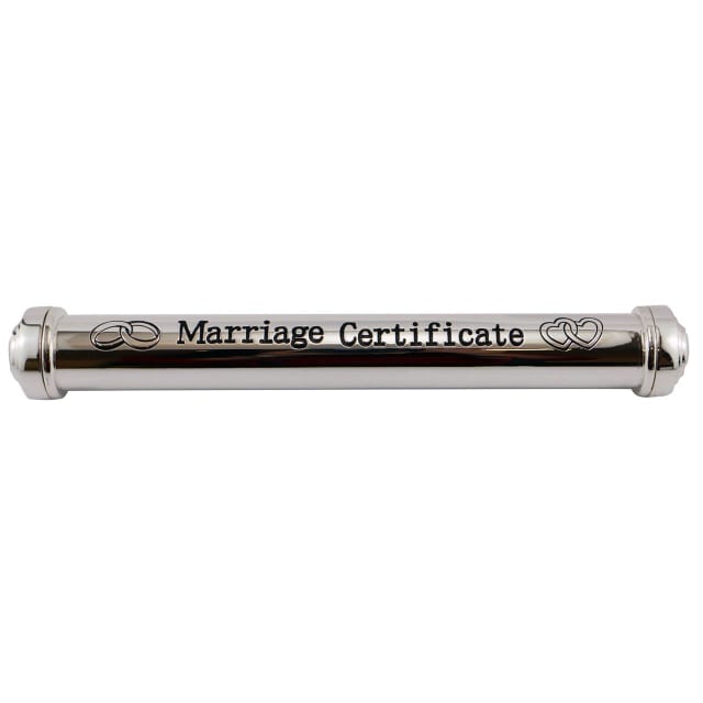 DAKOTA MARRIAGE CERTIFICATE HOLDER - SILVER