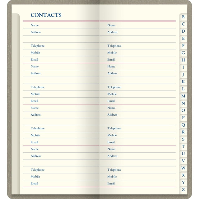 LETTS Origins Slim Pkt Address Book Stn