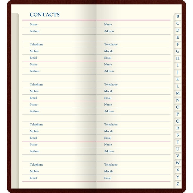 LETTS Origins Slim Pkt Address Book Choc