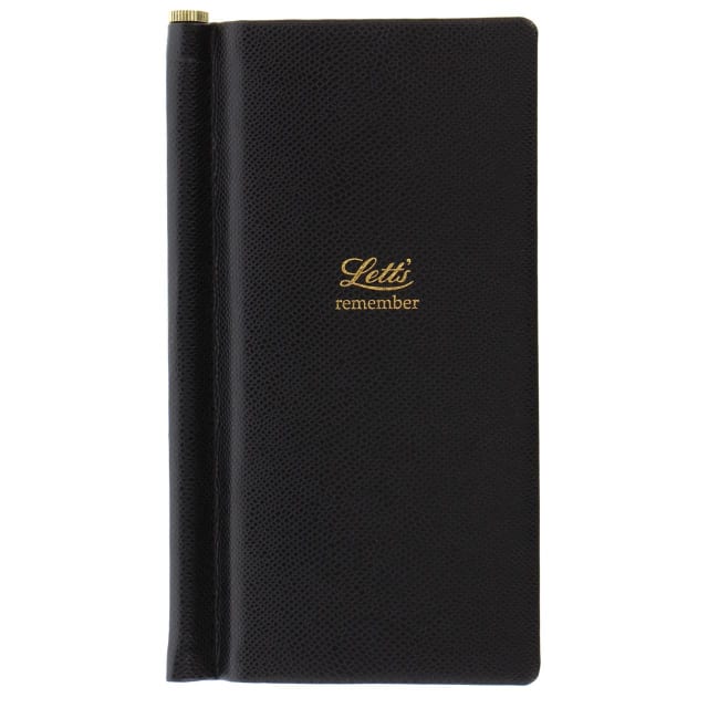 LETTS Legacy Slim Pkt Password book Blk