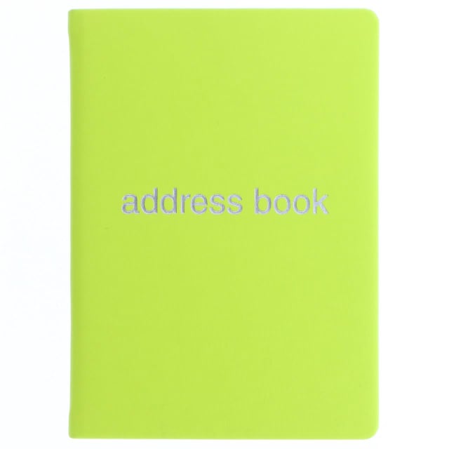LETTS Dazzle A6 Address Book Pear