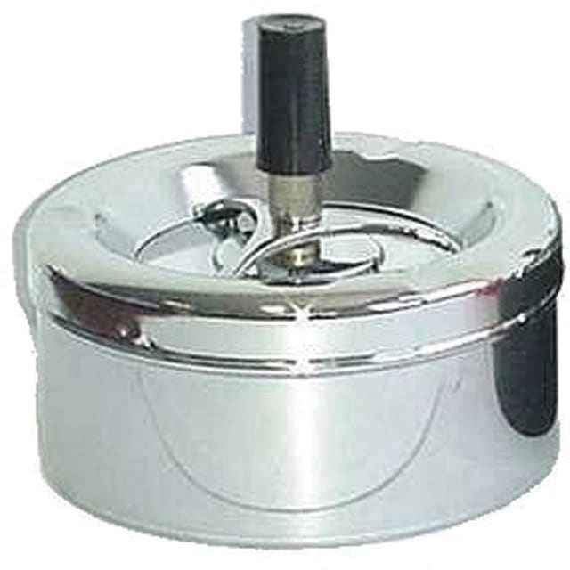 AZTEC 950 - 11cm SPINNING ASHTRAY SILVER