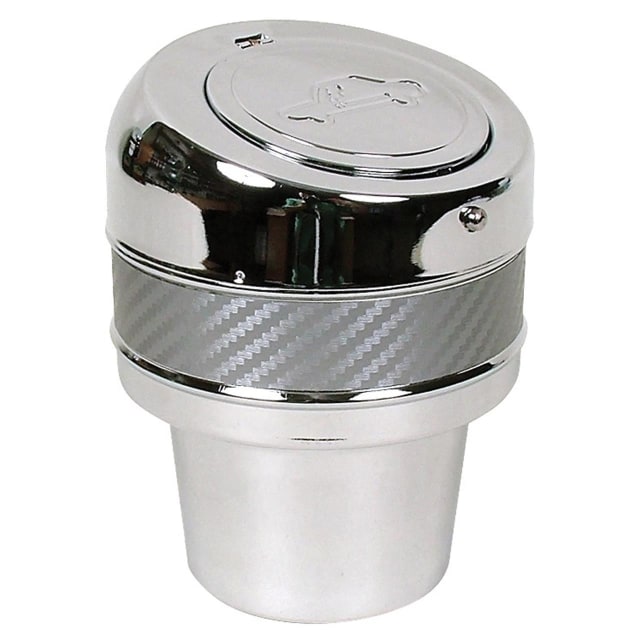 AZTEC CAR ASHTRAY SILVER