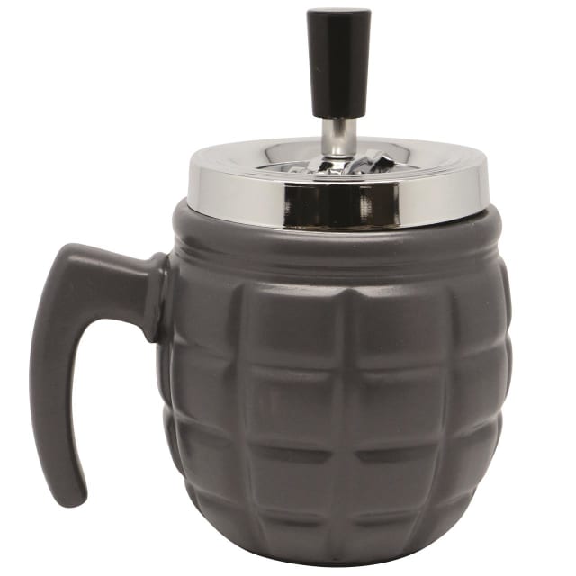 AZTEC 948 GRENADE SPINNING ASHTRAY - GREY