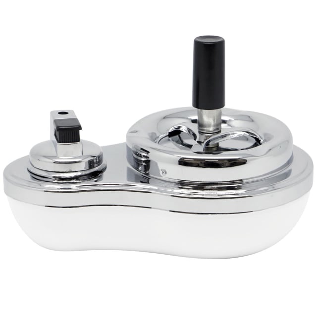 AZTEC ASHTRAY & LIGHTER SET - WHITE