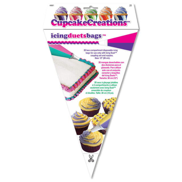 CUP CAKE CREATION 9901 ICING DUETS 12in REPLACEMENT BAGS