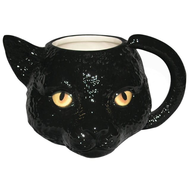 DAKOTA BLACK CAT HEAD MUG