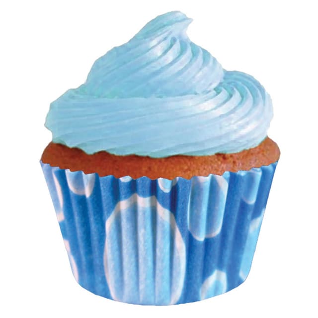 CUP CAKE CREATION MINI BLUE DOTS CUPCAKE 60PCS