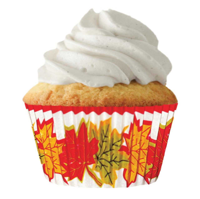 CUP CAKE CREATION STD AUTUMN LEAVES CUPCAKE 32PCS