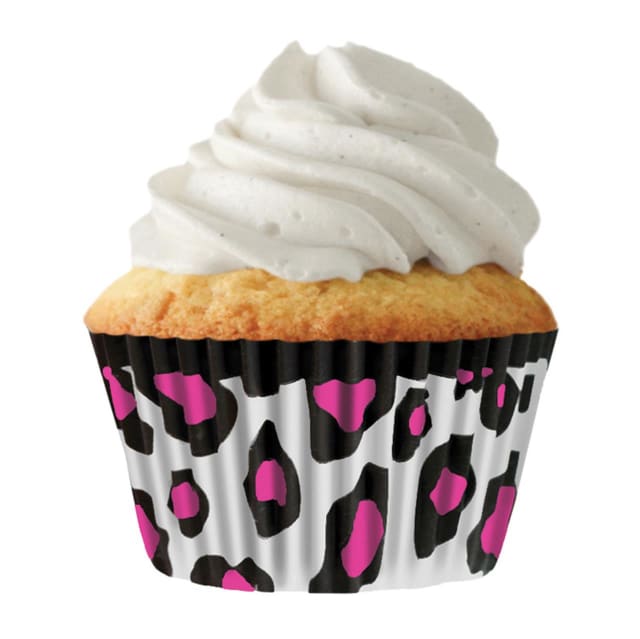 CUP CAKE CREATION STD PINK LEOPARD CUPCAKES 32PCS