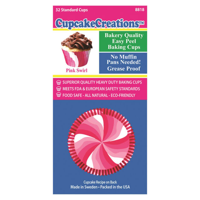 CUP CAKE CREATION STD PINK SWIRL CUPCAKE 32PCS
