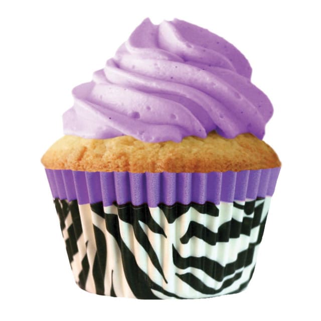 CUP CAKE CREATION STD PURPLE ZEBRA CUPCAKES 32PCS