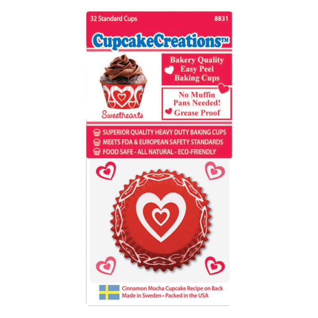 CUP CAKE CREATION SWEETHEARTS BAKING CUPS 32PCS