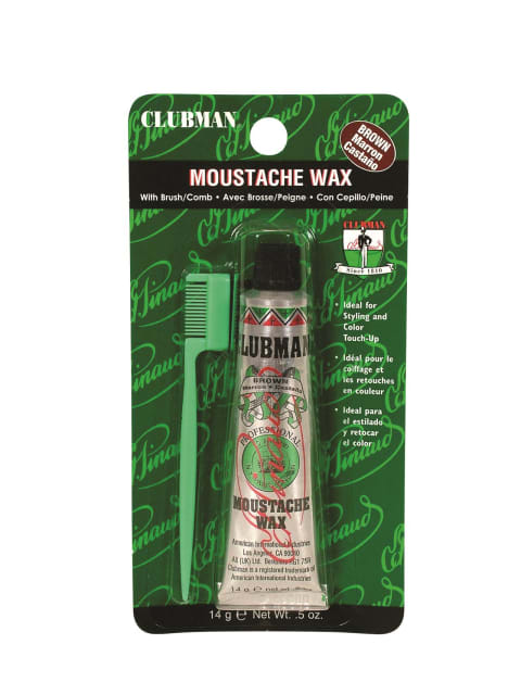 CLUBMAN MOUSTACHE WAX-BROWN