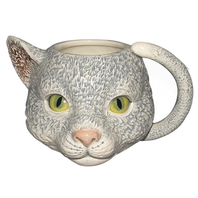 DAKOTA BLUE CAT HEAD MUG