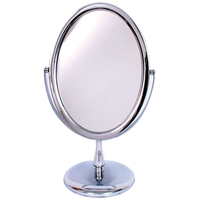COMOY 3209 OVAL MIRROR ON STAND CHR