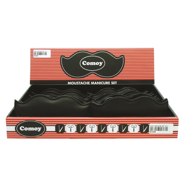 COMOY MOUSTACHE MANICURE SET 12=1