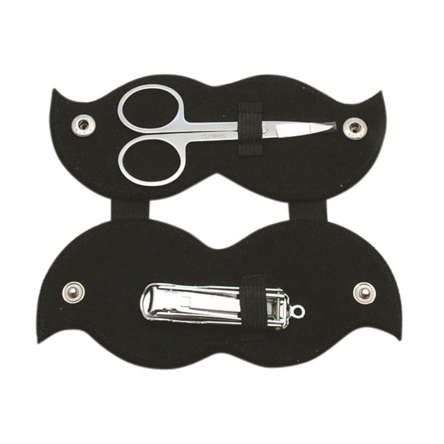COMOY MOUSTACHE MANICURE SET 12=1
