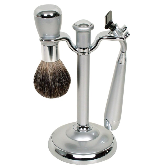 COMOY WG SHAVE SET MAK3 PWTR/CHR