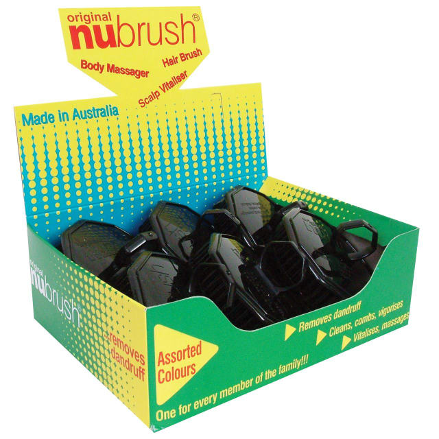 COMOY NUBRUSH HAIRBRUSHES BLK (12=1)