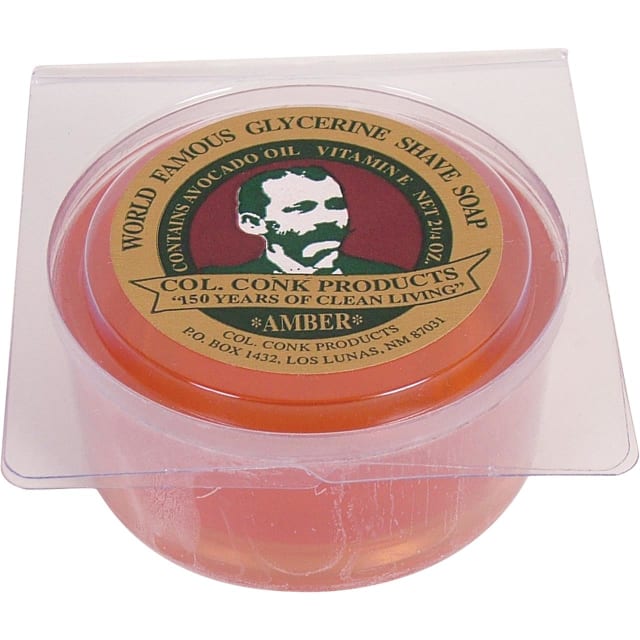 COL CONK AMBER GLYCERINE SHAVE SOAP 2.25OZ