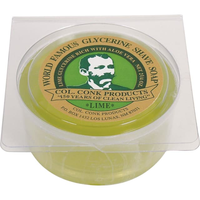 COL CONK LIME GLYCERINE SHAVE SOAP 2.25OZ