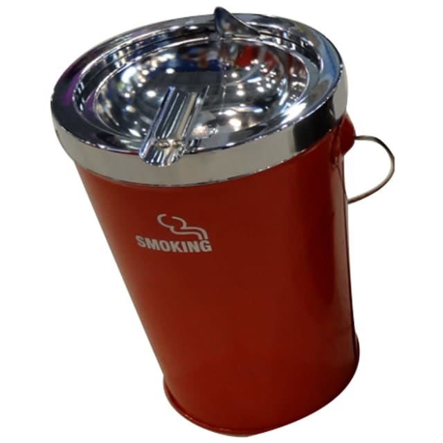 AZTEC OUTDOOR BUCKET ASHTRAY - RED