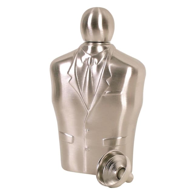 COYOTE 6OZ SATIN SUIT FLASK W/FUNNEL SET