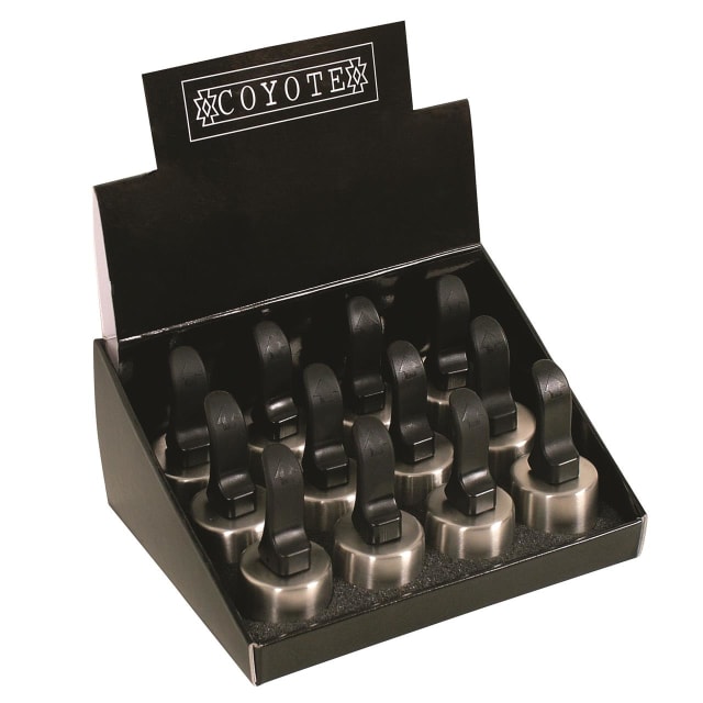 COYOTE CHAMPAGNE BOTTLE STOPPER DISPLAY (12=1)